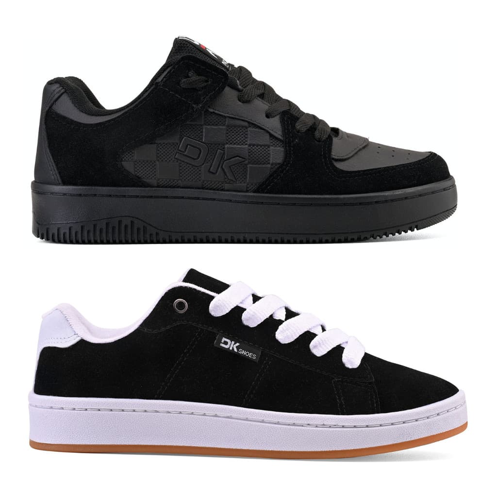 KIT 2 TÊNIS DK SHOES ESPORTIVO SKATISTA E ACADEMIA CONFORTÁVEL
