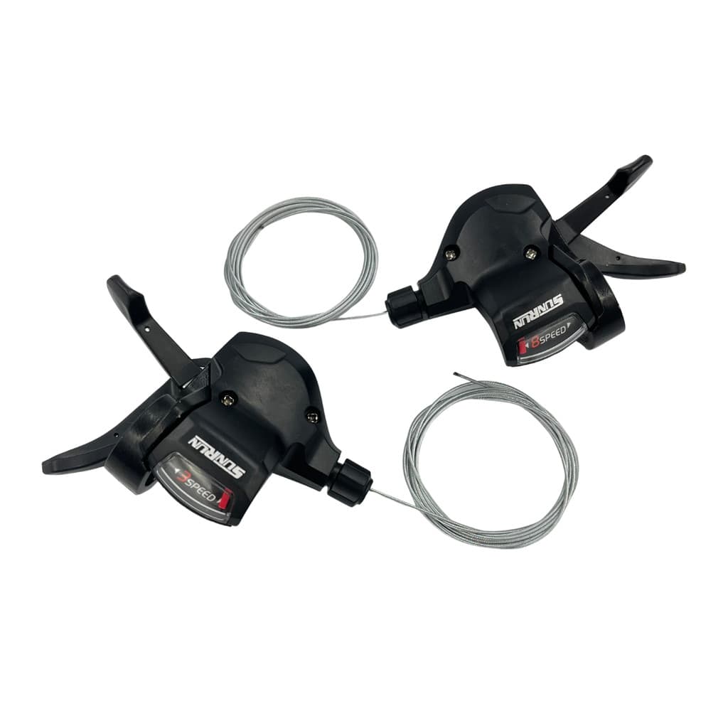 Alavancas Cambio Rapid Fire 24V 3x8 Com Cabos Poly Preto