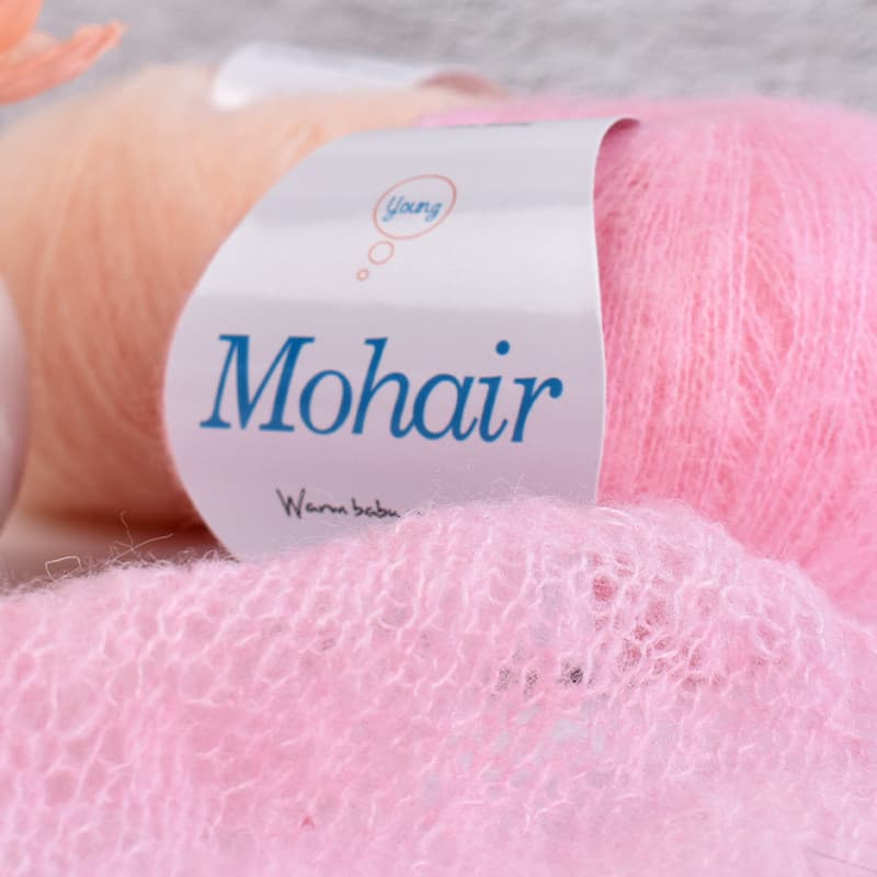 100g Fio Mohair De Cabelo Longo Fofo Premium Macio Anti-Pilling De Crochê Para Mulheres DIY Luz Wearables Xale Cachecol