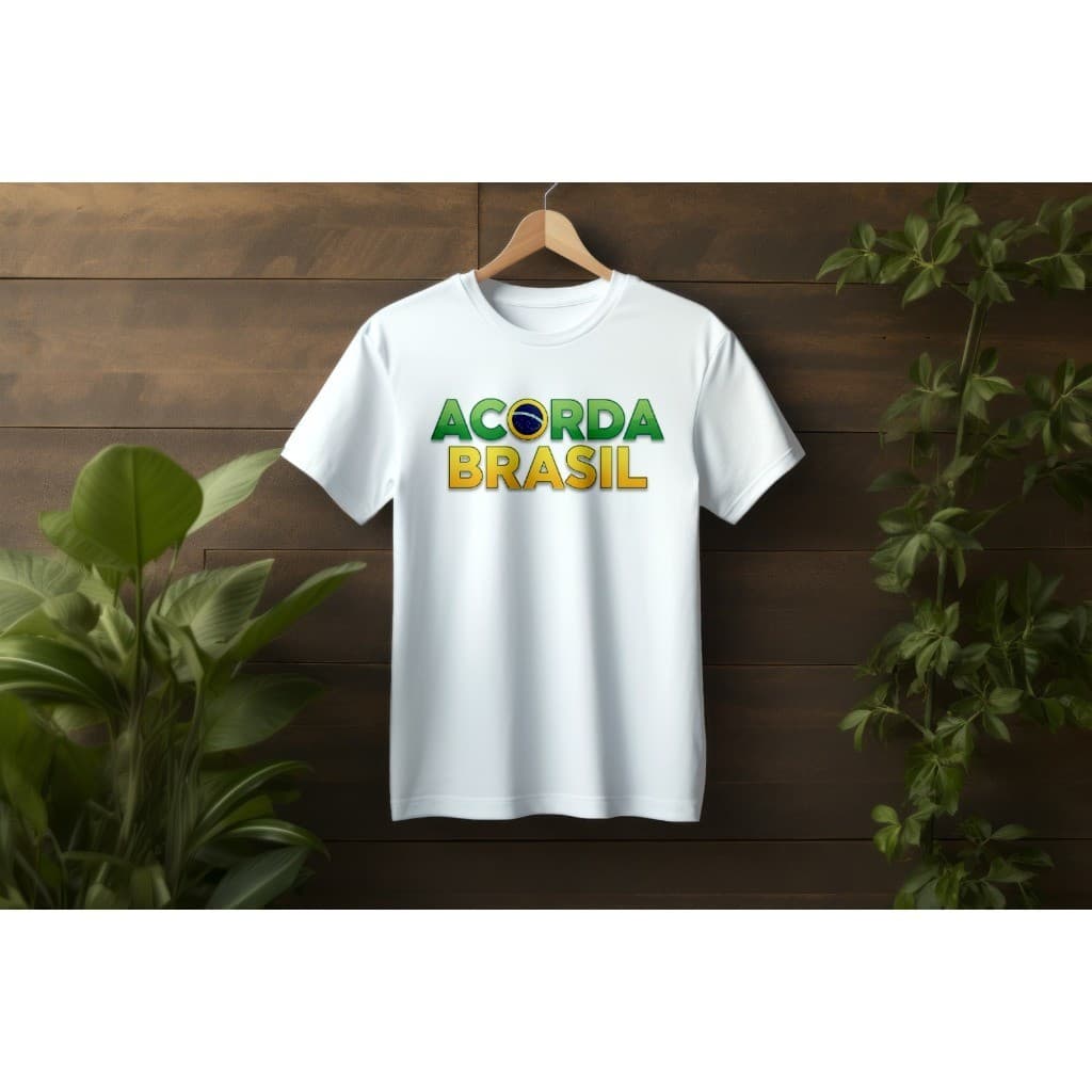 Camiseta Acorda Brasil Nikolas Ferreira Camiseta Brasil Manifestação Direita