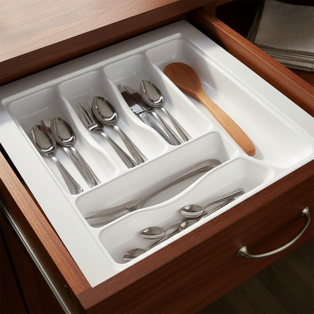 Organizador Gavetas Divisor Talheres Cozinha Utensílios Armário OG-07