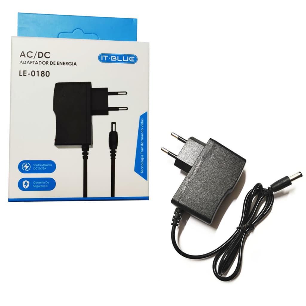 Fonte De Alimentação Bivolt 5v 2a P4 P/ Tv Box Android