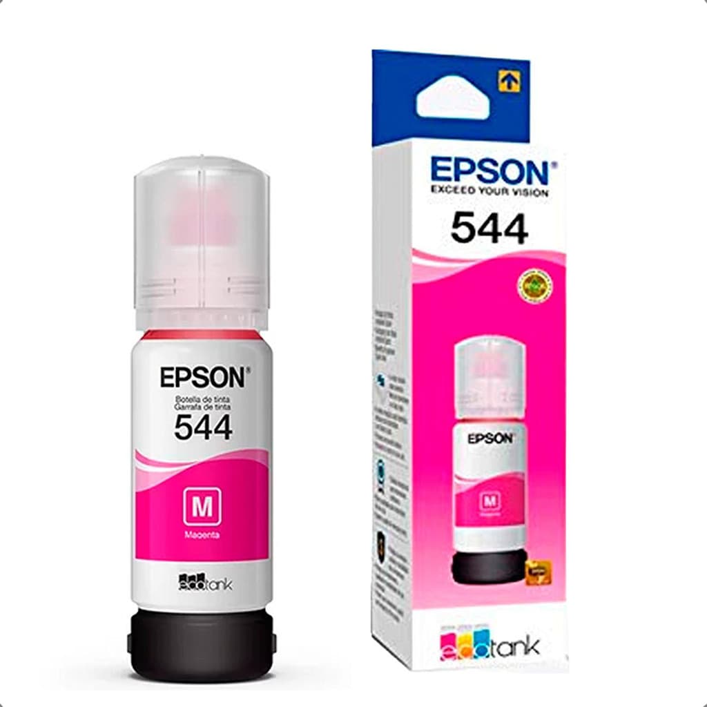 Garrafa Tinta T544 Magenta L1110 L1210 L1250 L3110 L3150 L3160 L3210 L3250 L3251 L3260 L3560 L5190 L5290 L5590 T544322