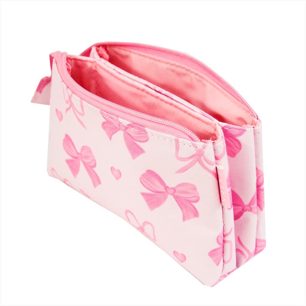 Necessaire Maquiagem 2 Divisórias Lacinho Organizador Mala