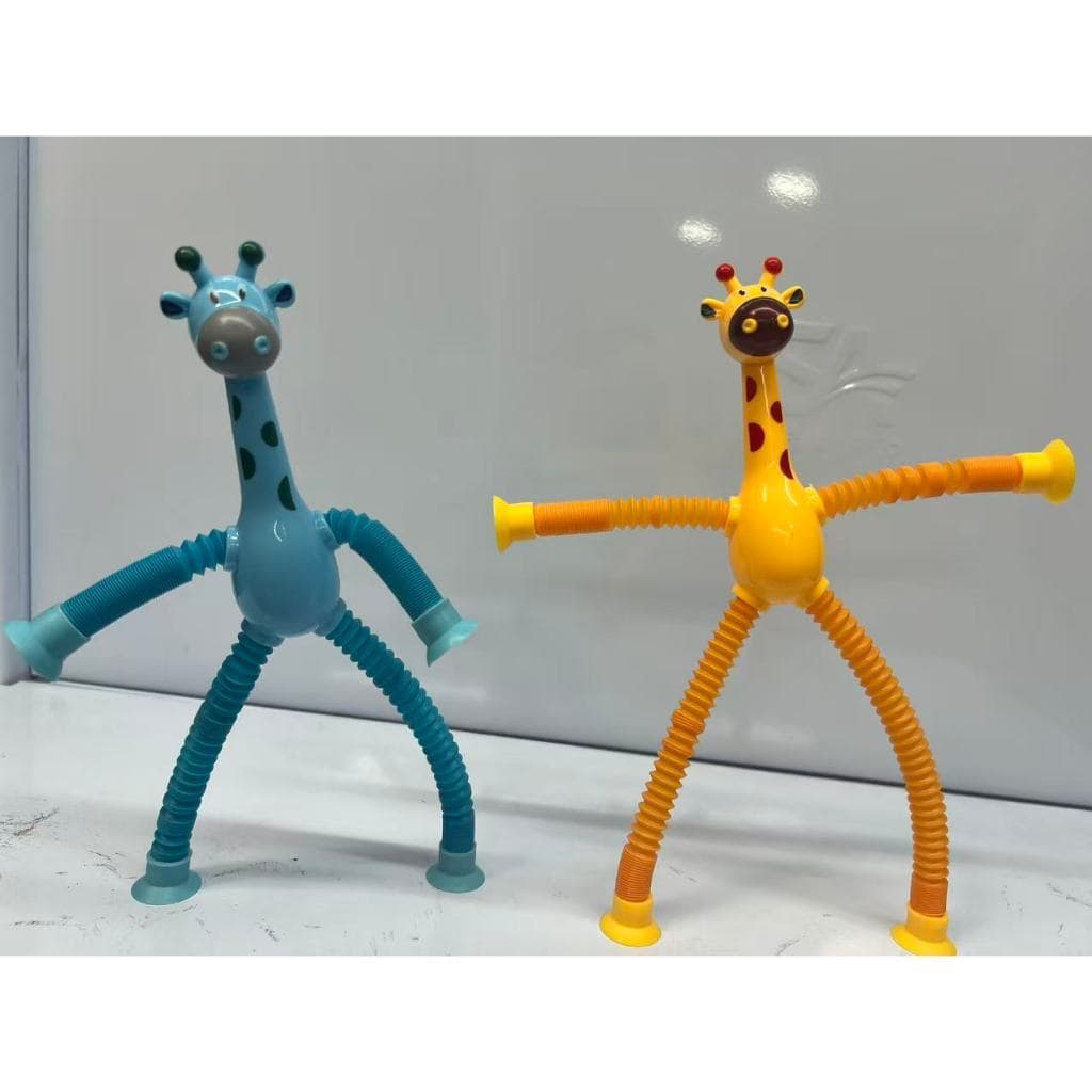 Kits até 4 girafas estica e gruda melman pop it tubo tiktok com luz brinquedo para crianças promoção