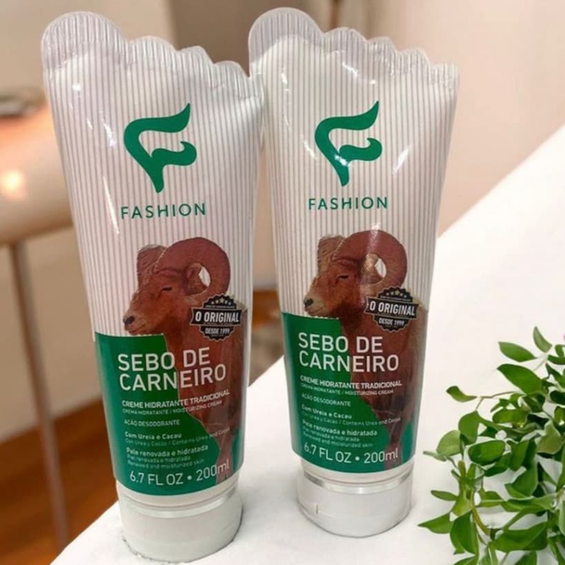 Kit 2 Creme de Ureia Sebo de Carneiro Tradicional Hidratante para Pés Calcanhar e Cotovelo Original Fashion