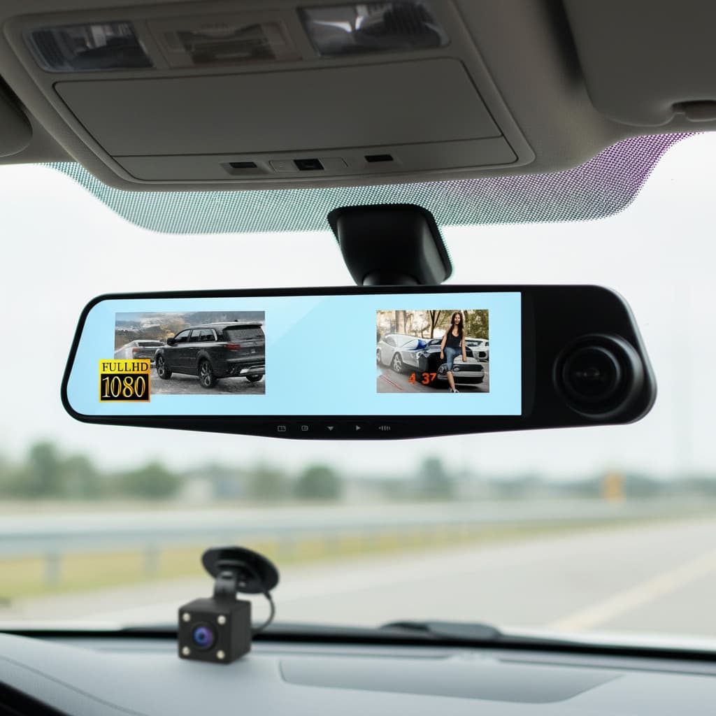 Retrovisor Dvr Full Hd 1080p C/ Câmera 170°