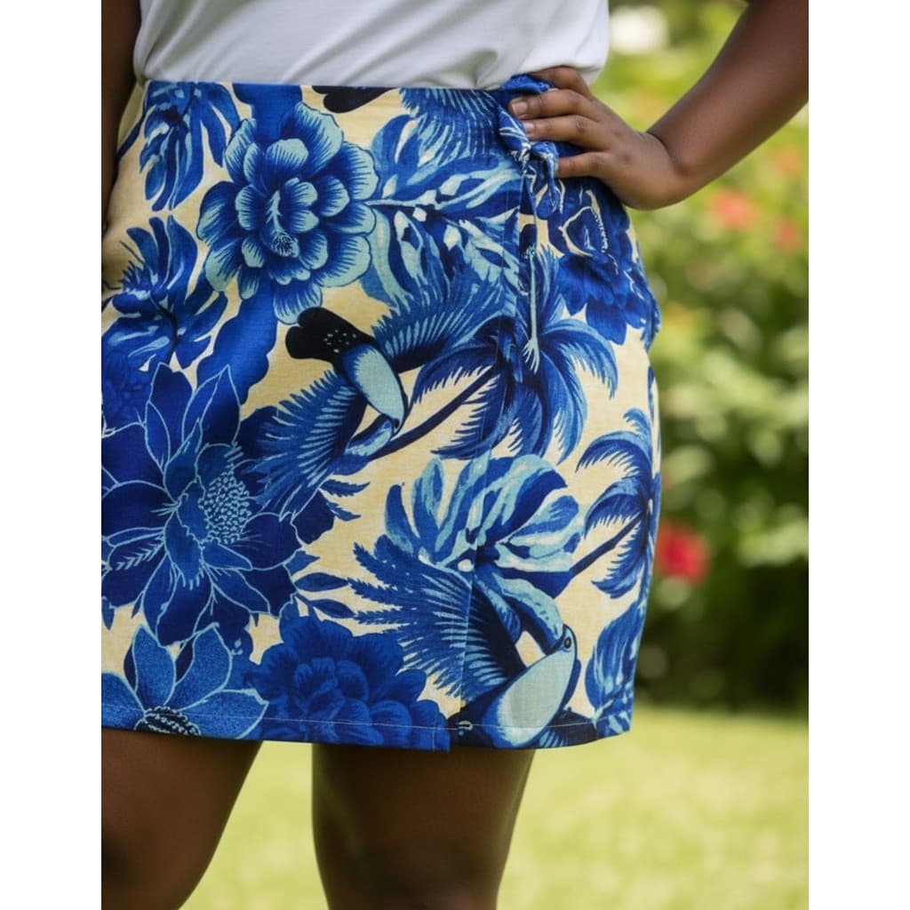 Short Saia Inspiração Feminino  Amarração Lateral Plus Size