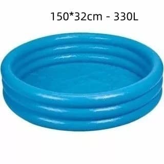 Piscina infantil Inflável Azul Redonda 3 Anéis