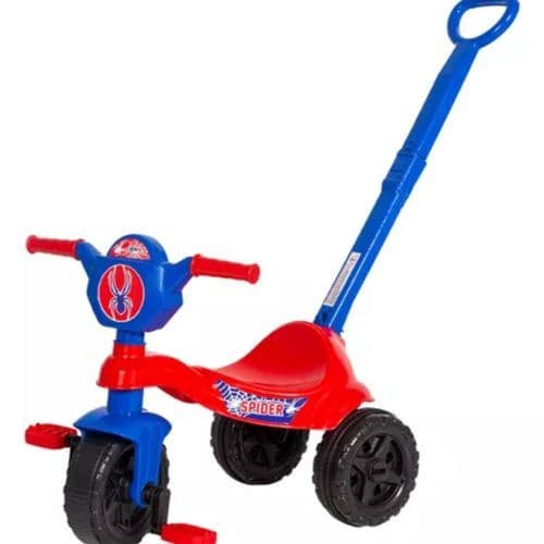 Carrinho Pedal Infantil Kemotoca Spider Haste Seguro Confortavel Passeio Divertido