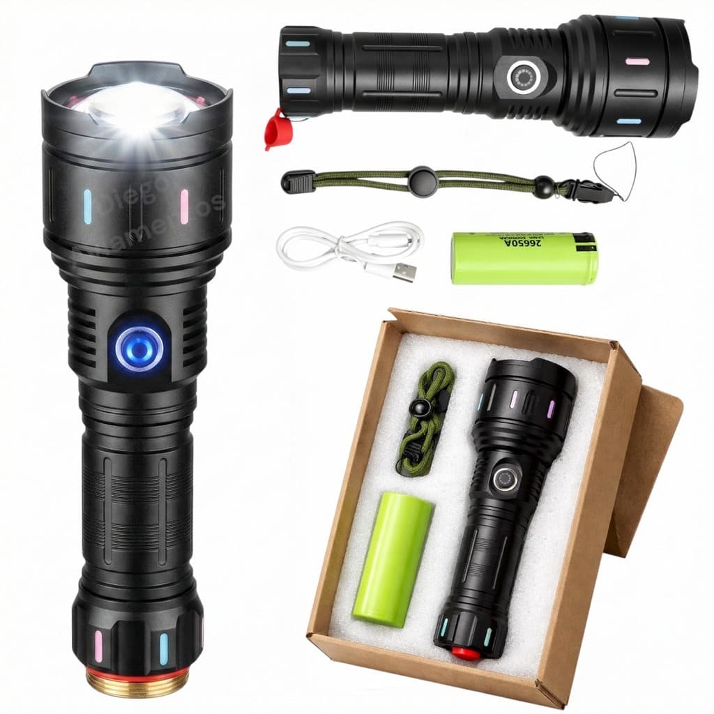 Lanterna LED Laser tática profissional luz alta potência com laser Lanterna Super Potente 5km led MT161
