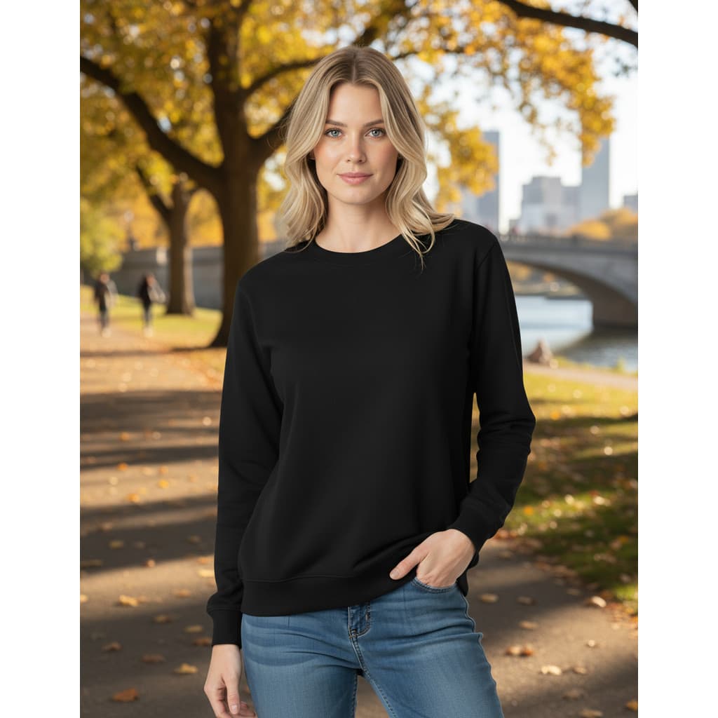 Casaco Moletom Gola Careca Feminino Premium Redondo Premium