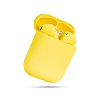 Fone de Ouvido In-ear sem fio I12 TWs amarelo