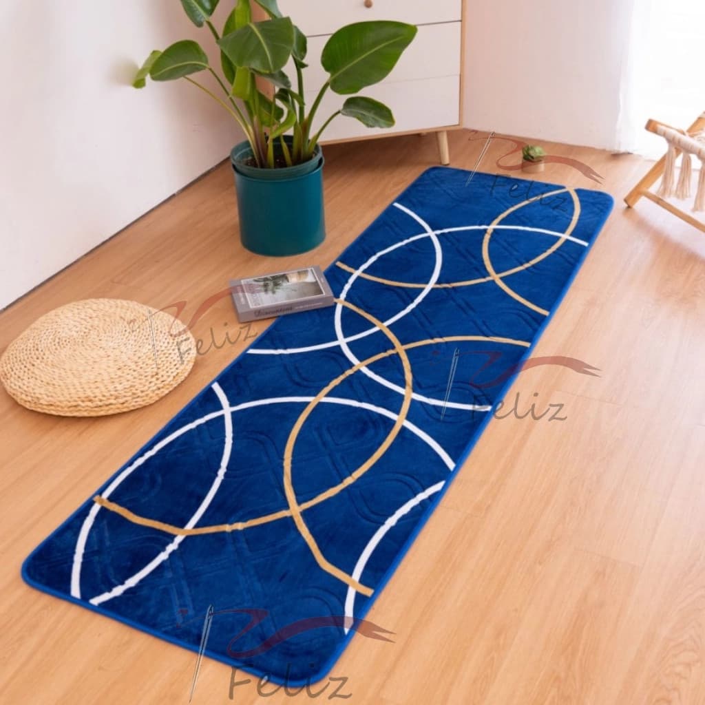 Tapete GRANDE GROSSO Passadeira Geometrico 3D Antiderrapante 60X200cm  Olaola