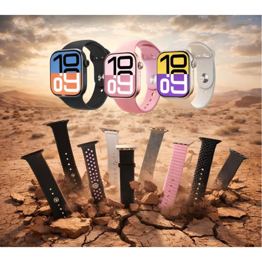 OFERTA Smartwatch HW X Mini 2 - 41mm + 7 Pulseiras Chat GPT Faz Chamadas NFC Ilha Dinâmica Unissex