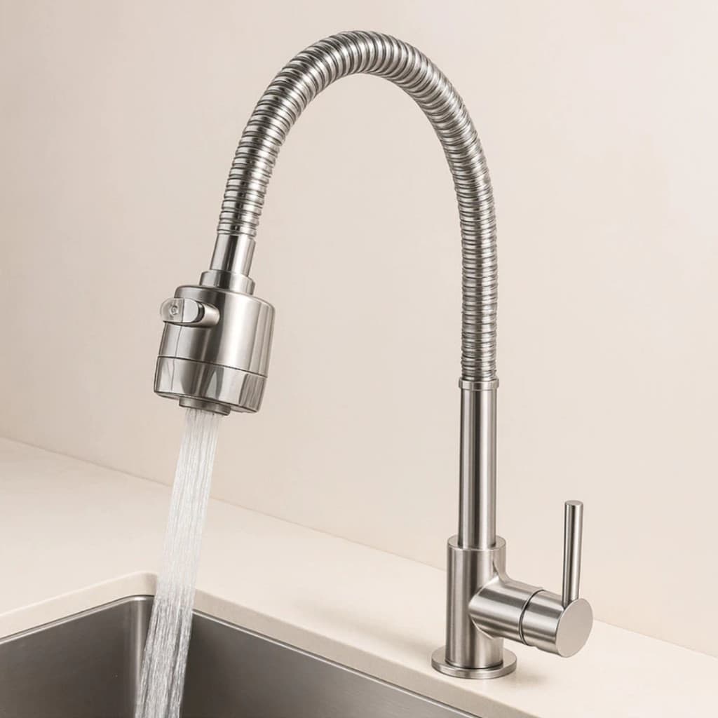 Torneira Gourmet MESA BANCADA DUPLA FUNÇÃO Mesa Pia Inox Flexível Luxuosa