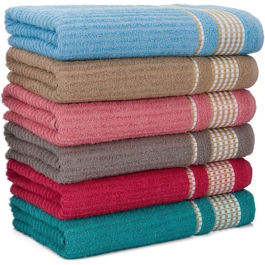Toalha de Banho Banhão 100% Algodão Canelada Gigante De Alta Absorção - KIT C/ 4 UN