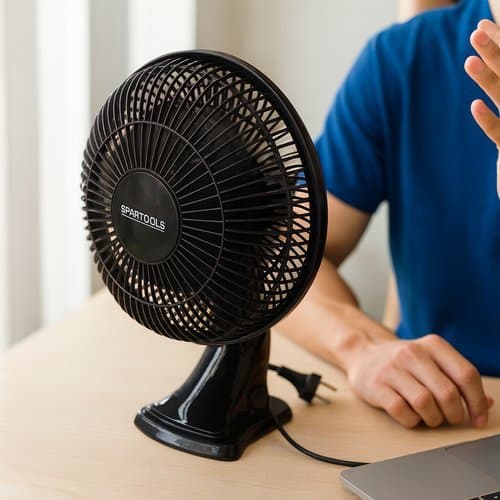 Ventilador Portátil Mesa 220v Compacto Oscilante Silencioso Refrigeração Prática