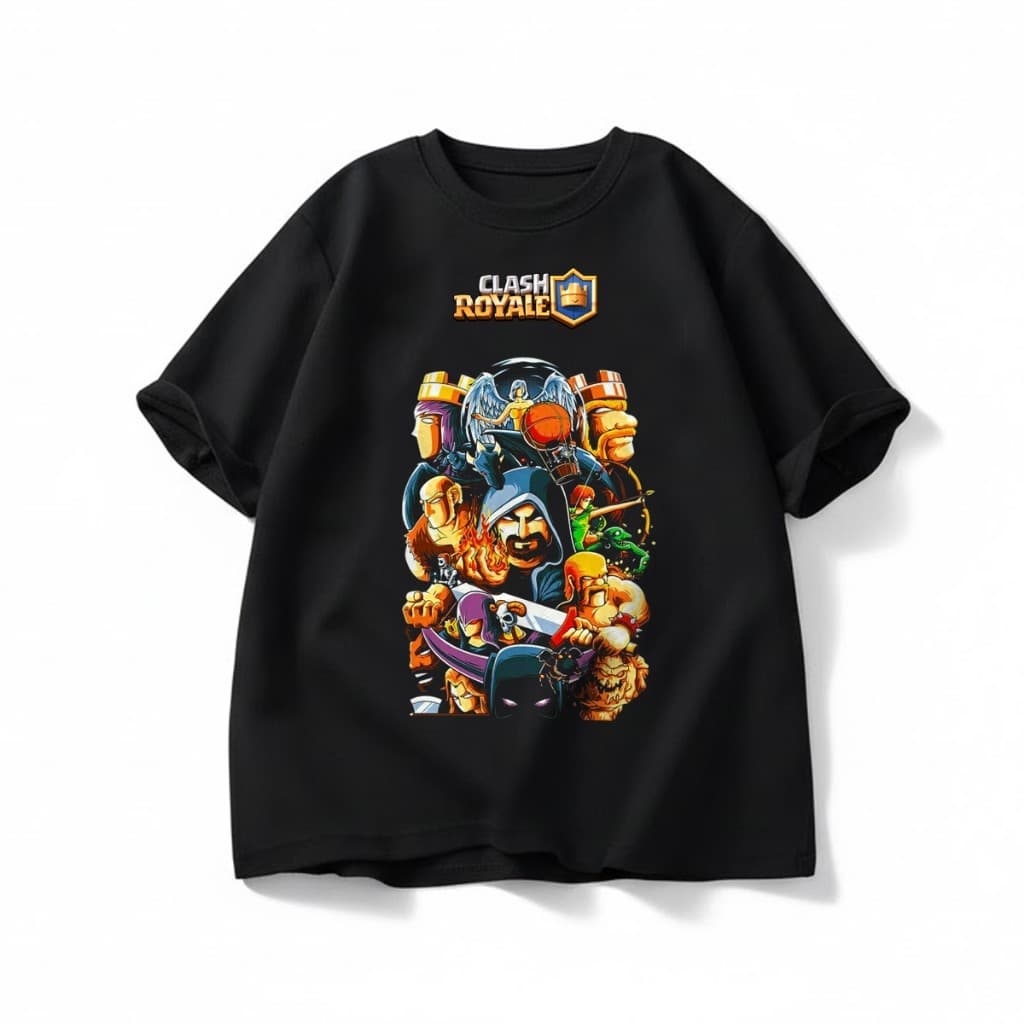 Camiseta 100% Algodão Clash Royale Games Estampada DTF Qualidade