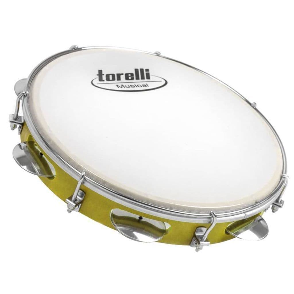 Pandeiro Torelli TP309 Amarelo Pele Leitosa