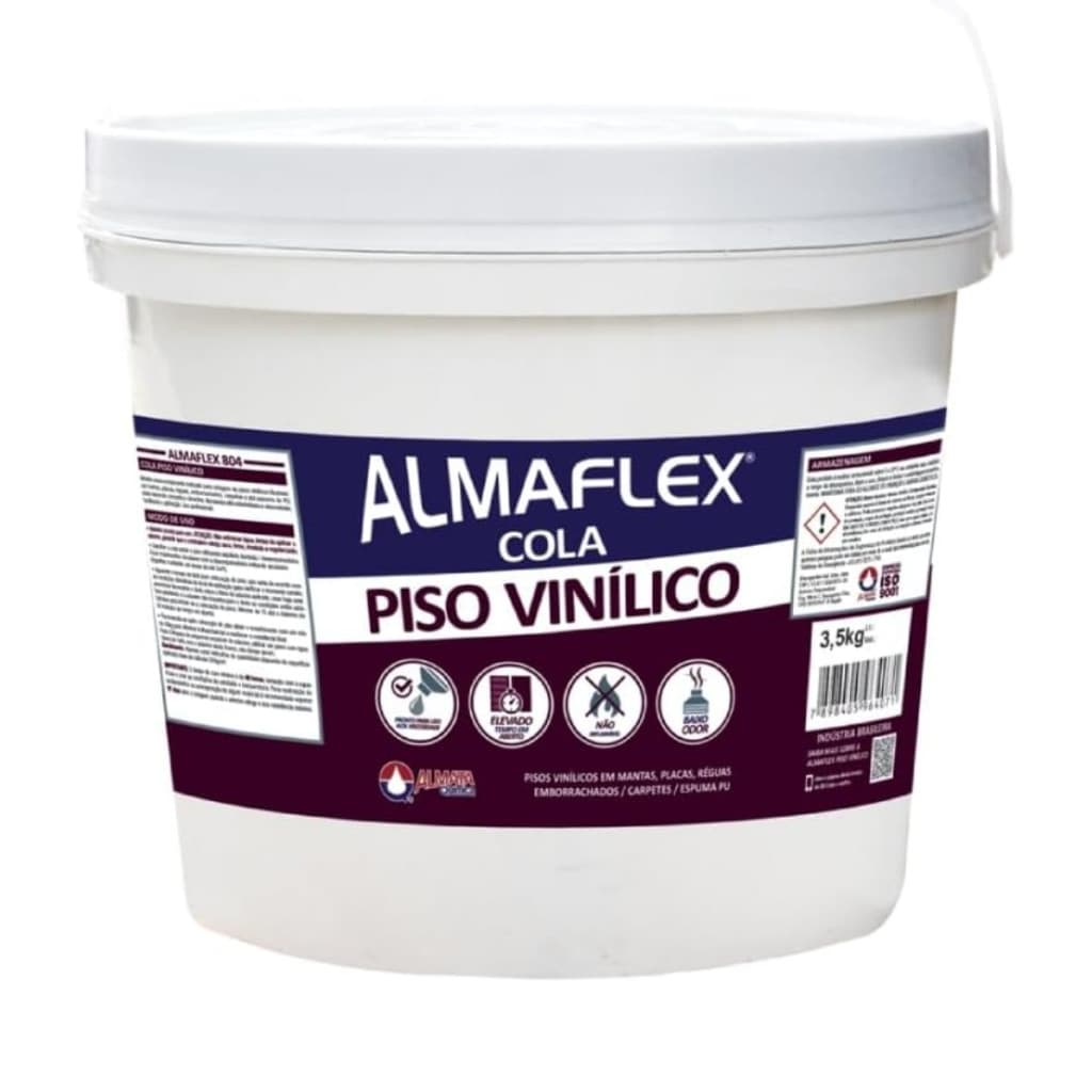 Super Cola Acrílica Almaflex 804 Adesivo Piso Vinílico 3,5kg