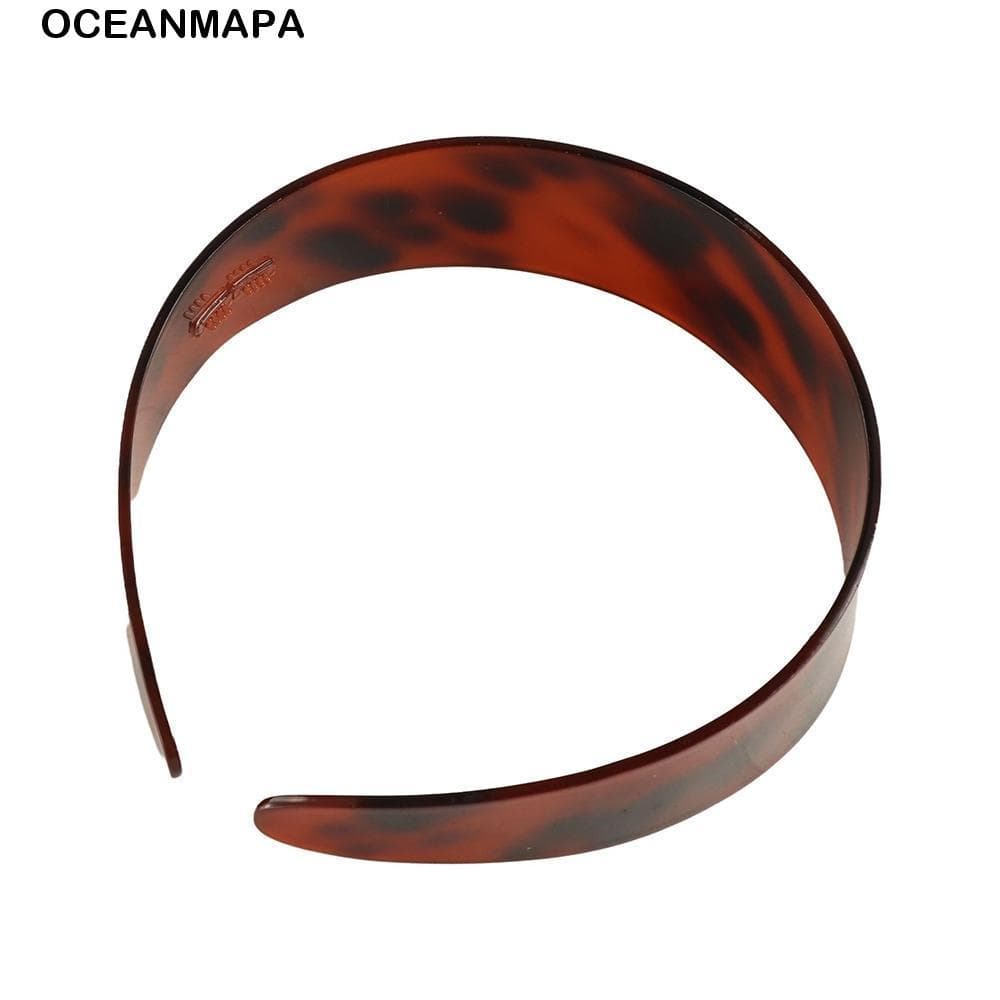 OCEANMAPA Faixa De Cabeça De Leopardo , Cabelo Retrô De Ácido Acético Francês , Argola Estilo Coreano De Café