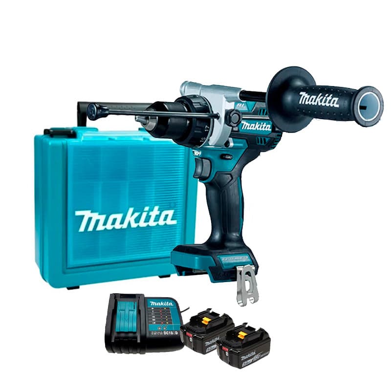 Parafusadeira e Furadeira de Impacto 12" DHP486Z  2 Baterias 18V 5Ah   Carregador DC18WC Maleta Plástica Makita