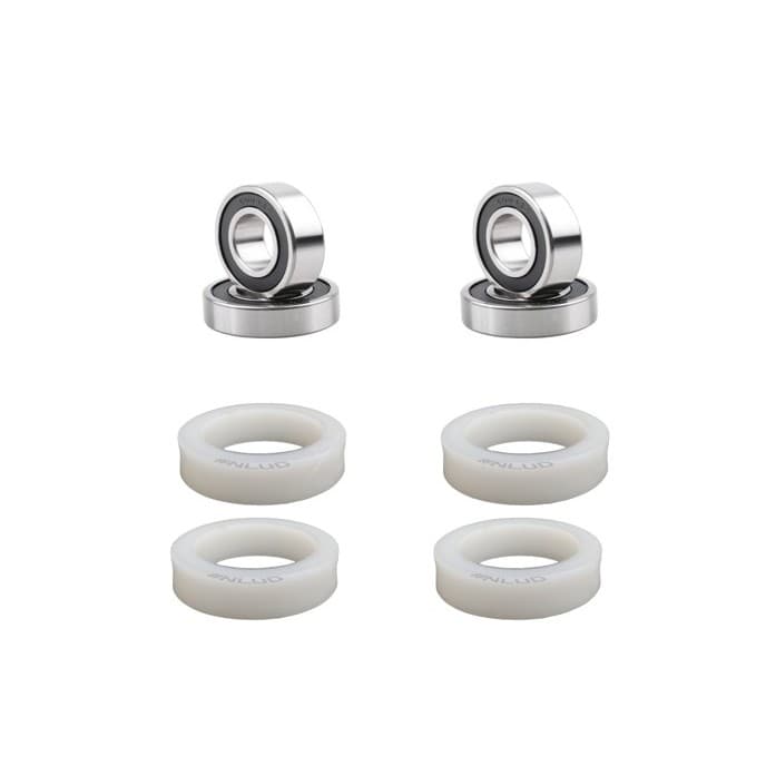 Kit 4 Calços Suporte + 4 Rolimãs Rolamento 608 para Ventilador