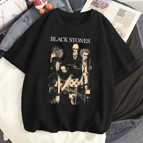 Camiseta Anime Black Stones Unissex Estampa Alta Qualidade e 100% Algodão