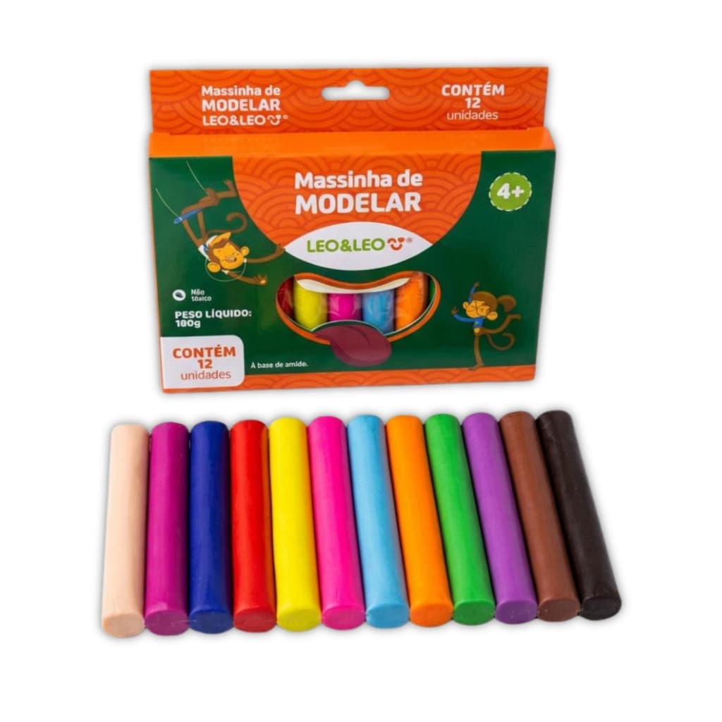 Massinha de Modelar Leo&Leo com Cores Vibrantes e Seguras para Crianças