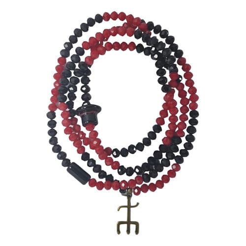 Guia Exu Marabô Cristal De Vidro Murano Com Pingente Proteção Espiritual