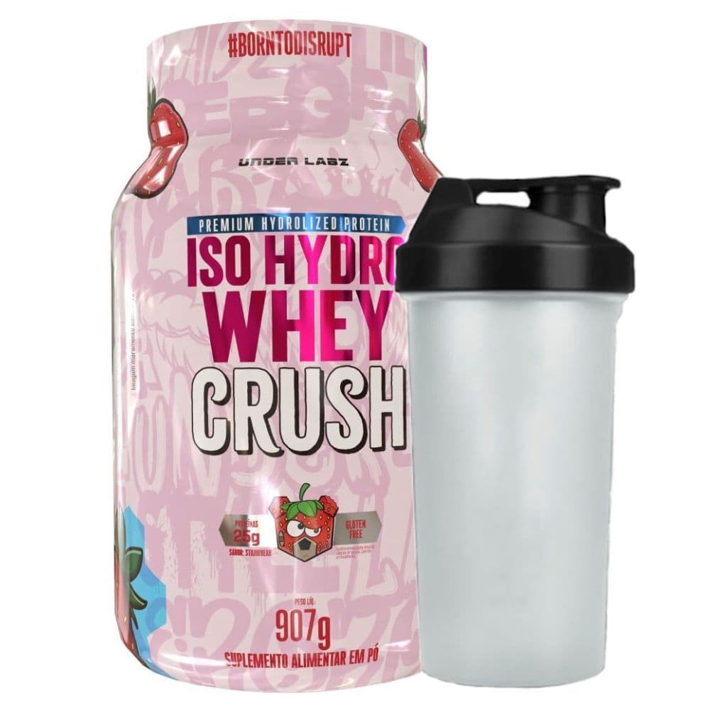 Whey Isolado Hidrolisado Strawbear 907g Coqueteleira - Under
