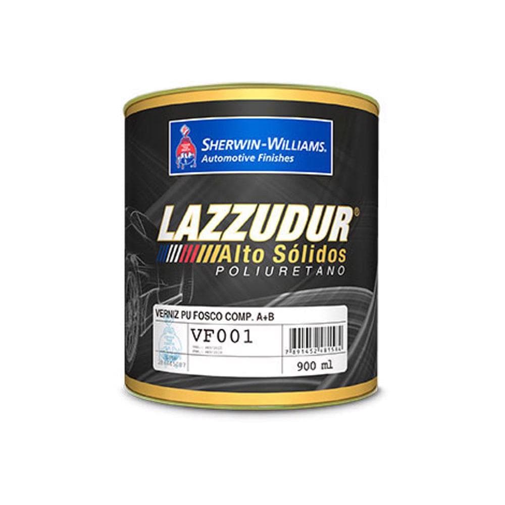 VERNIZ PU FOSCO AUTOMOTIVO VF001 + ENDURECEDOR VF010 KIT 1,05L LAZZUDUR SHERWIN WILLIAMS
