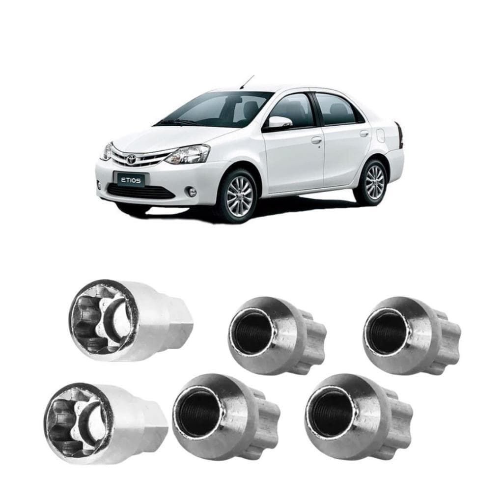 Trava Roda Porca Anti Furto Roubo Para Toyota Etios + Brinde