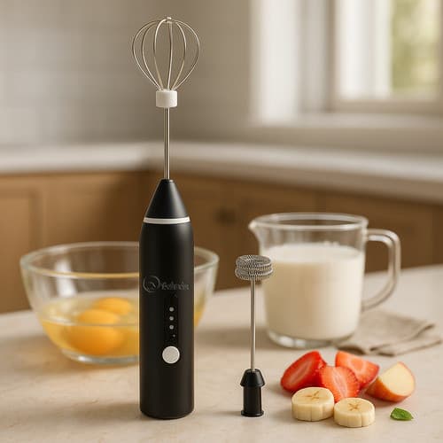 Batedor Misturador Mixer Elétrico Espumador USB Recarregável Para Bebidas Leite Café Clara de Ovo 2 em 1