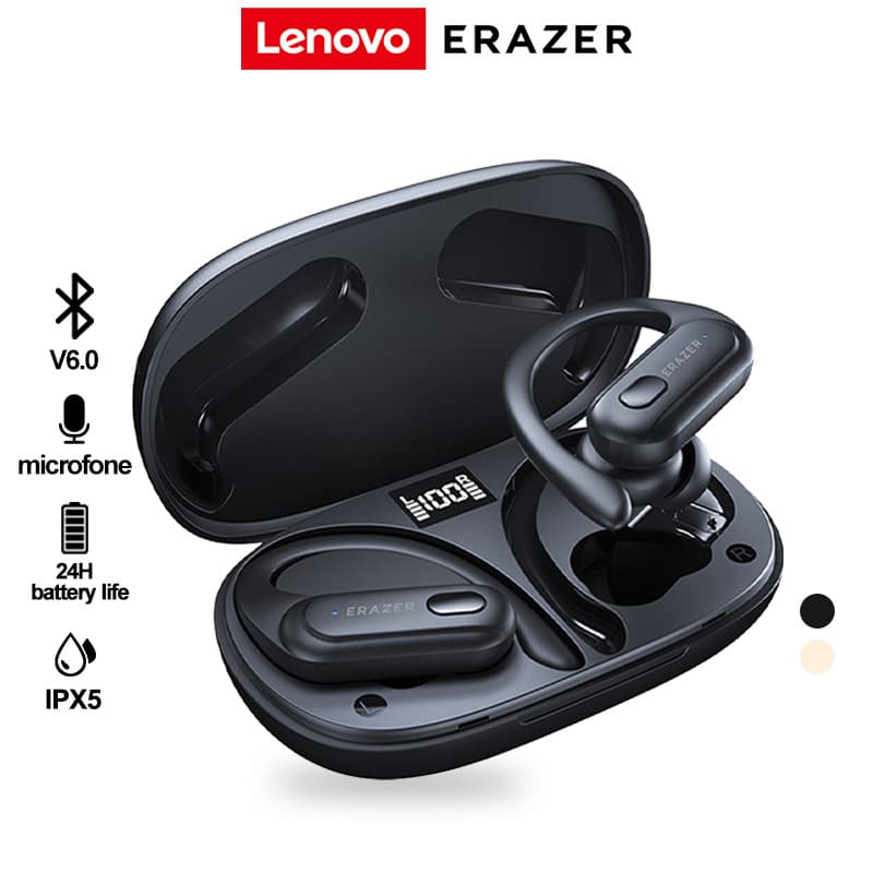 ERAZER XT60PRO Verdadeiro fone de ouvido sem fio Bluetooth V5.4 Fone de ouvido intra-auricular esportivo IPX5 Power Disp