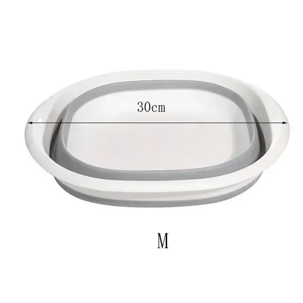 Bacia retratil dobravel portatil de silicone tamanho 30 cm