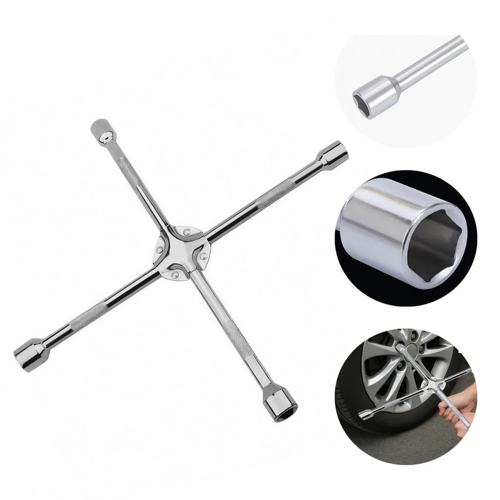 Chave de Roda Cruzeta 50cm Aço Reforçado Profissional Mega Resistente