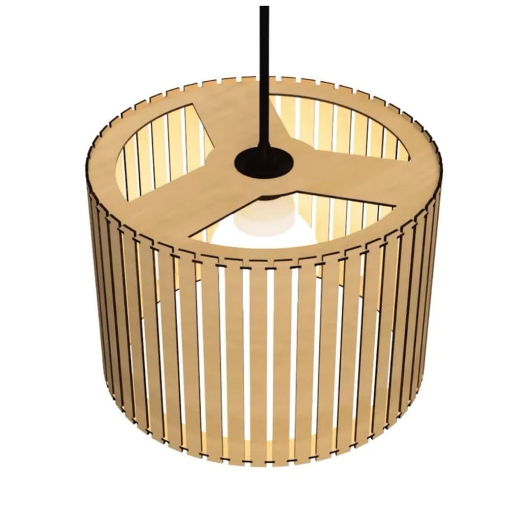 Luminária Pendente Sirius Modelo Ripado
