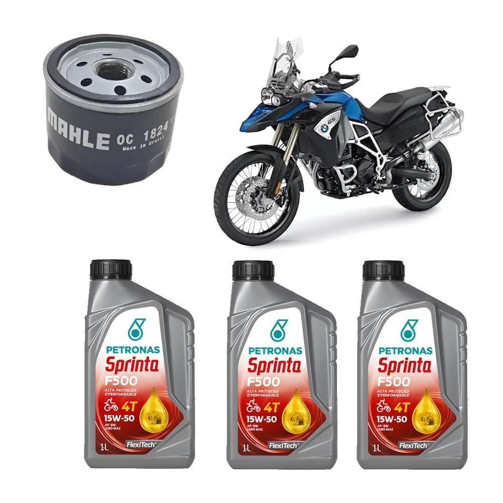Petronas 15w50 Kit Troca Óleo F800 Filtro Original Bmw Oc1824
