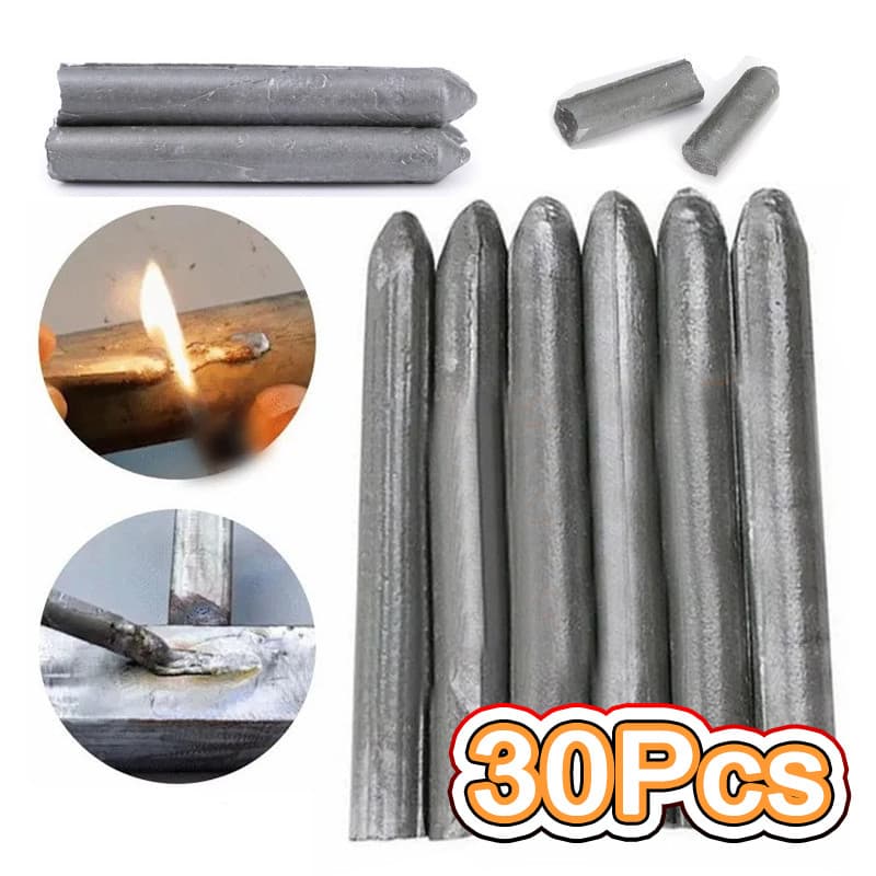 30pcs Para Aço Inoxidável, Cobre, Ferro, Alumínio, Haste De Solda De Baixa Temperatura Reparo, Kit De Agente Fusível