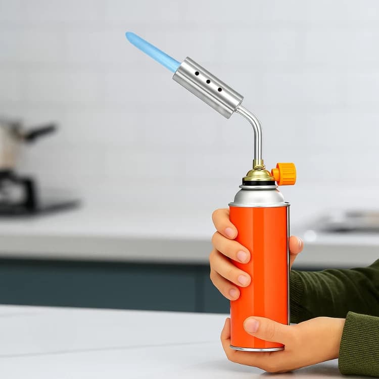 Maçarico Chama Turbo Culinário Flambar Gratinar Caramelizar Solda Isqueiro Recarregável