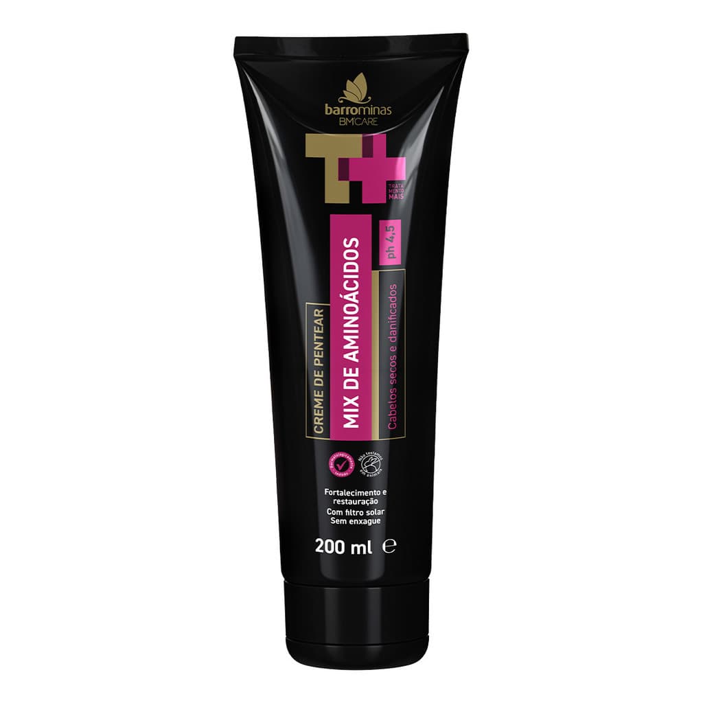 BarroMinas T+ Creme de Pentear Mix de Aminoácidos 200ml