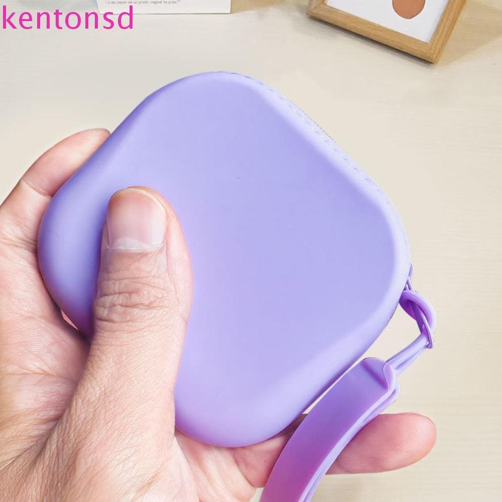 Bolsa De Moedas De Silicone KENTONSD , Mini Armazenamento Colorida Morandi , Batom Carteira Quadrada