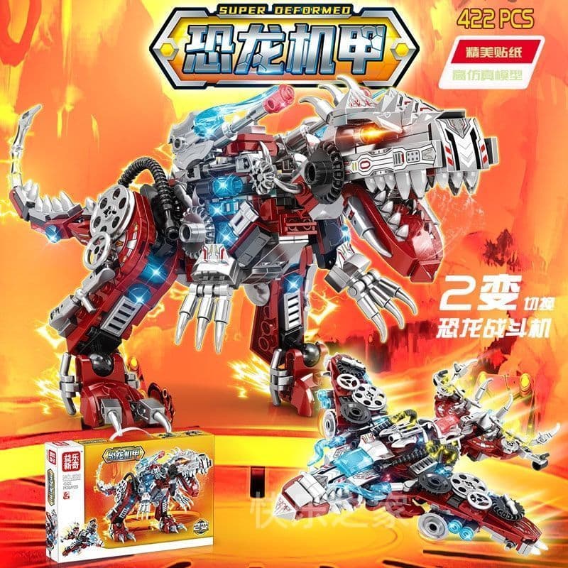 596 pçs Lego tiranossauro mecânico tiranossauro Rex bloco de construção menino brinquedo dinossauro gigante montagem edu