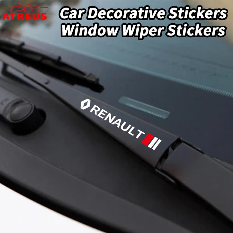 2Pçs Renault Adesivo De Carro Limpador De Janela Adesivos Decoração Decalques Para Kwid Duster Fluence Sandero Oroch