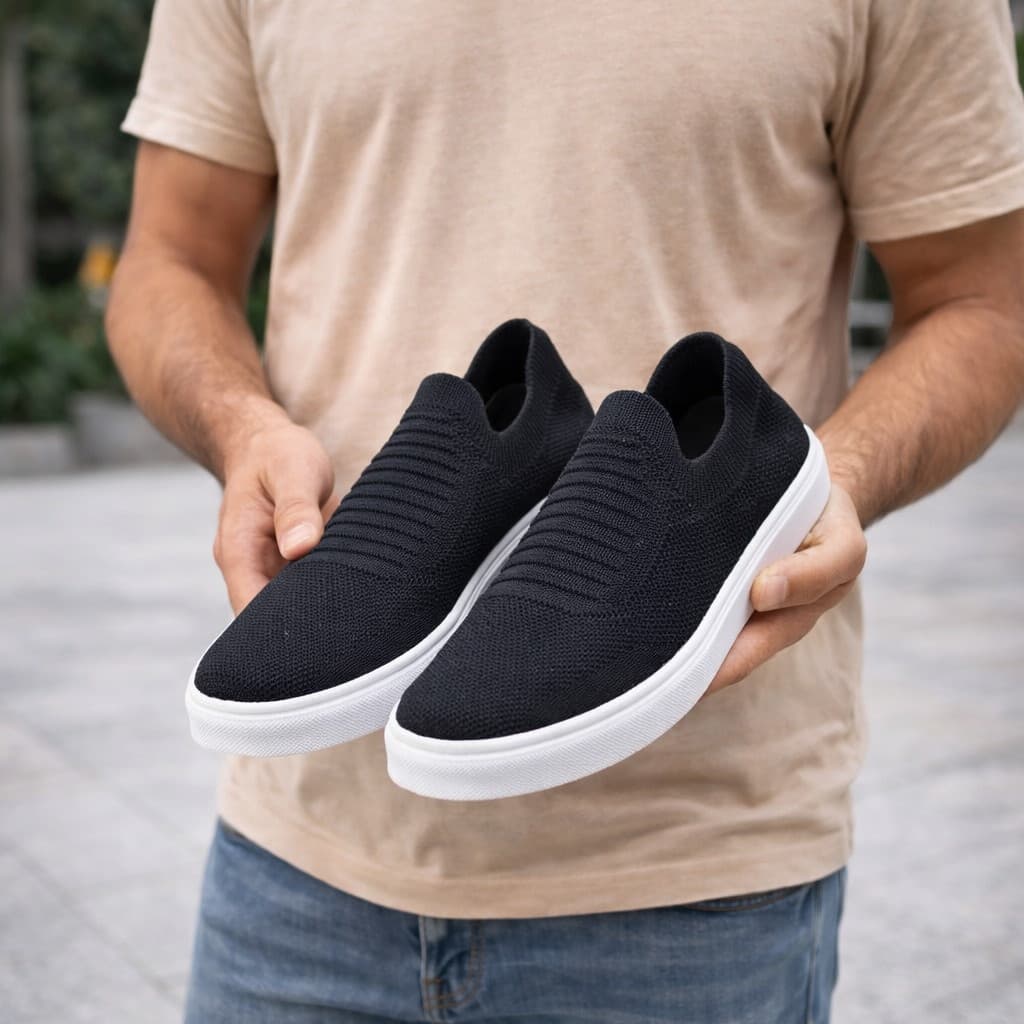 Tênis Masculino Casual Leve Confortável Slip On Para Andar Muito Sem Cadarço