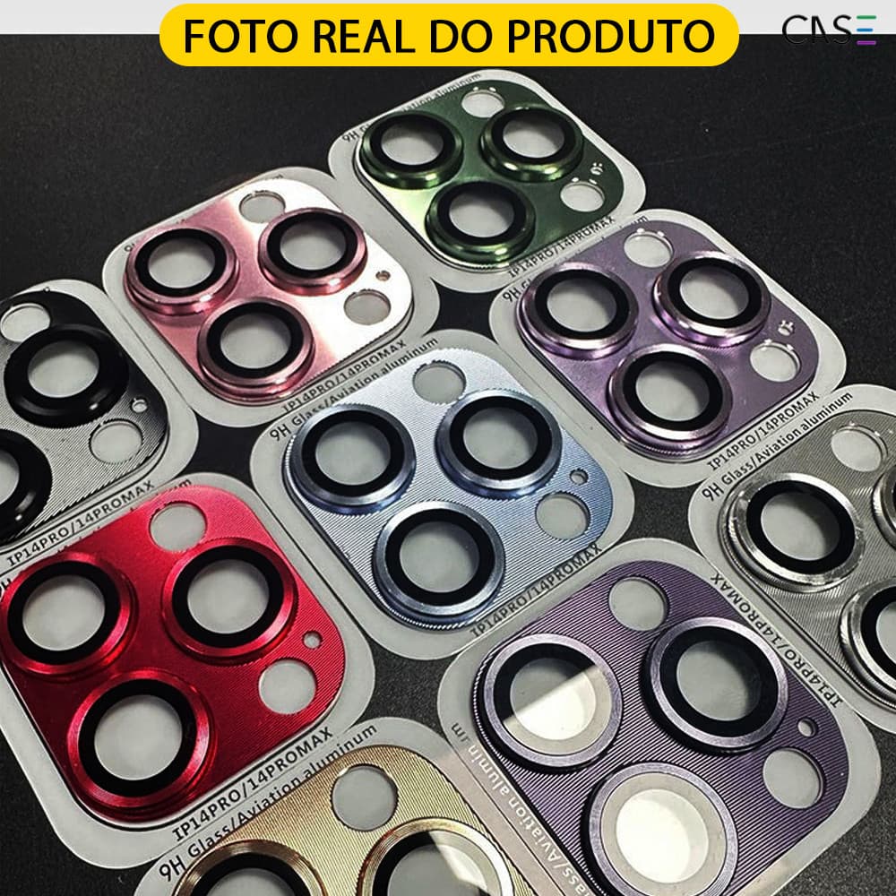 Película de Lente de Câmera Diamantada Integrada Compatível Para iPhone 16 15 14 13 12 11 Pro Plus Max Mini M003-02
