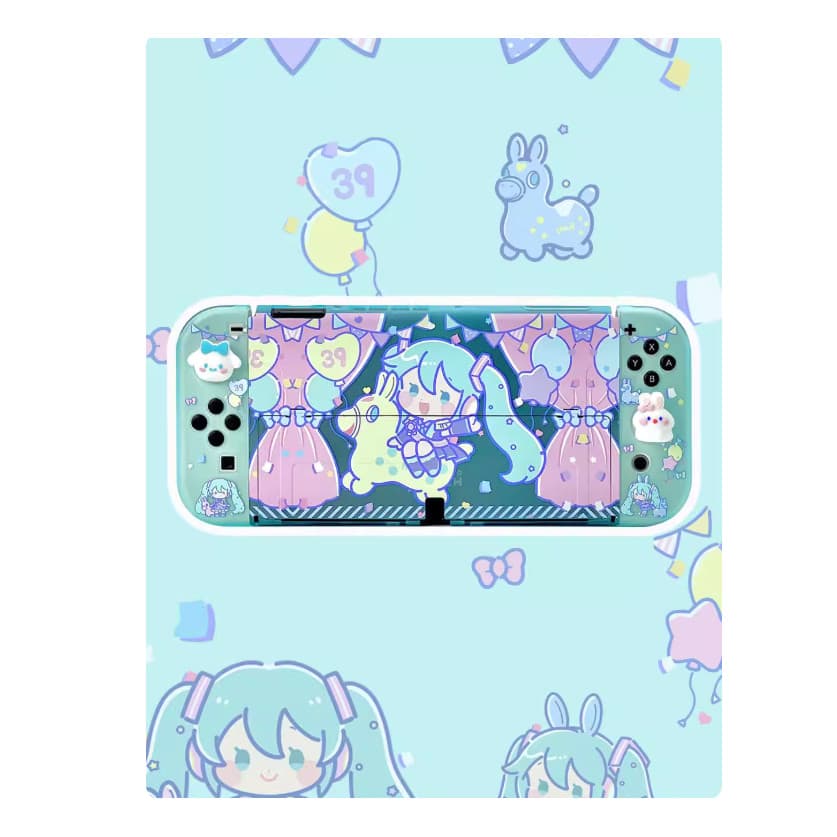 Capa Protetora Rígida Fofa Para Nintendo Switch , Acessórios Fofos De Compatíveis Com/OLED-Hatsune Miku