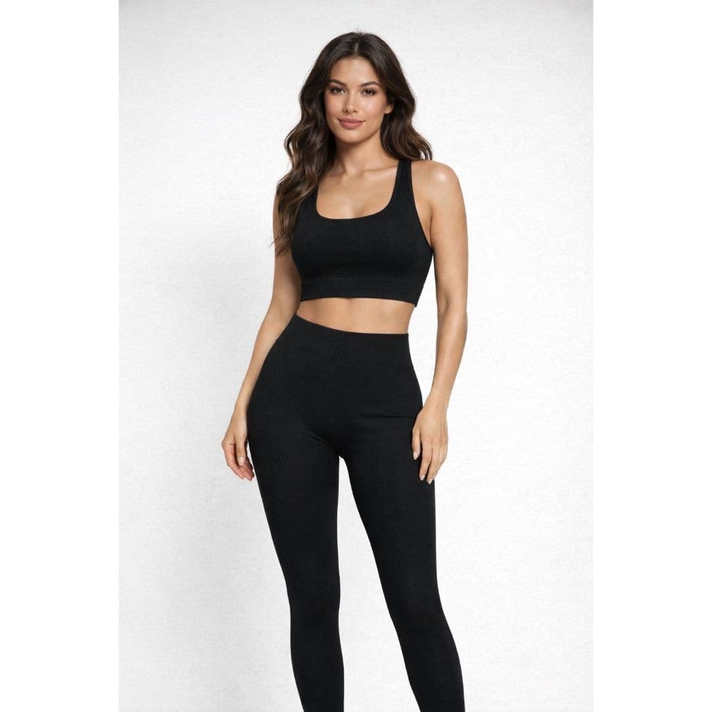 Conjunto Fitness Calça e Top Feminino Básico Academia Sem Transparência Promoção